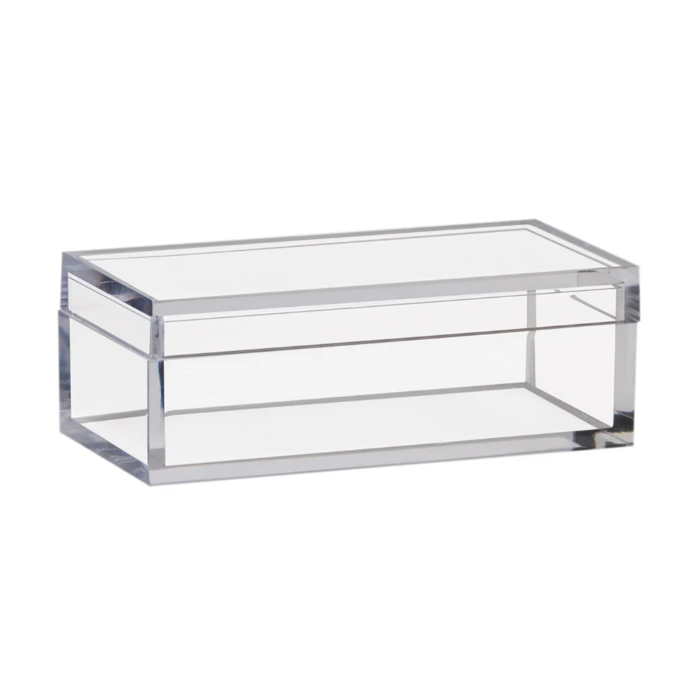 Clear Polystyrene Box with Tall Lid - 1" L x 2" W x 3/4" Hgt. (Case of 32)