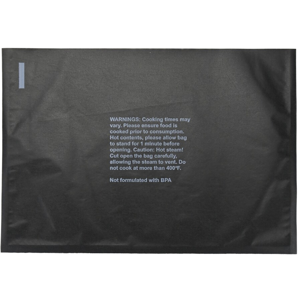 10-3/4" x 7-7/8" Black Heat Seal Microwave & Oven Bags