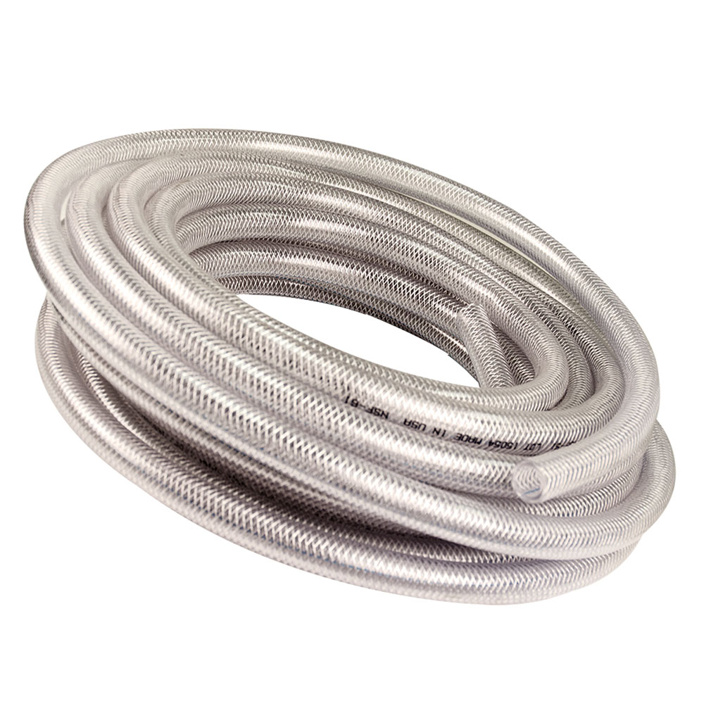 30M CLEAR PVC BRAIDED HOSE REINFORCED PIPE TUBE 1" 1 INCH 25mm ID - 31mm OD 