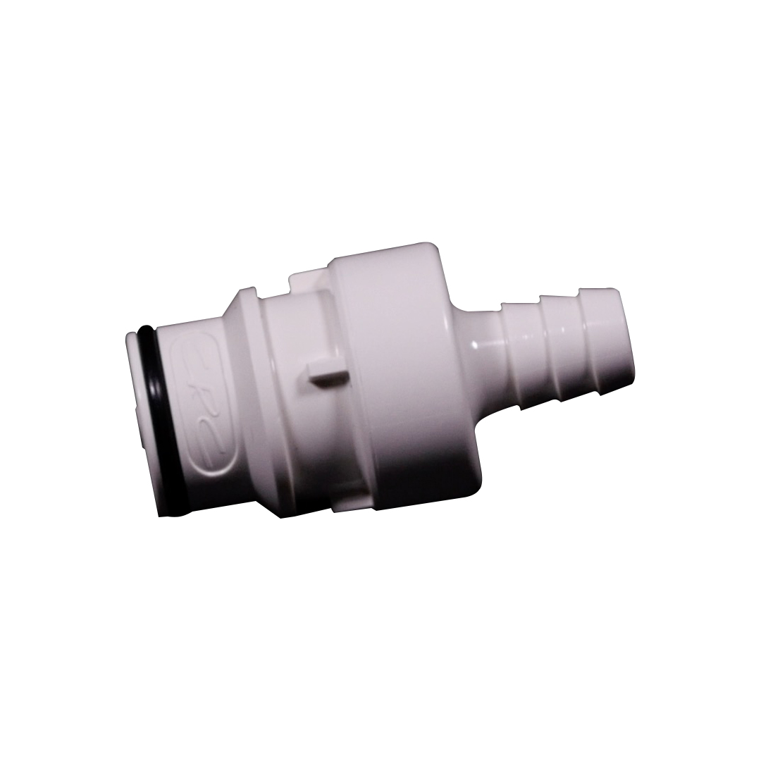 5/8" In-Line Hose Barb NSF-listed HFC 35 Series Polysulfone Coupling Insert - Shutoff (Body Sold Separately)