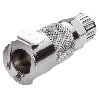 3/8" In-Line Ferruleless PTF NSF-Listed LC Series Chrome Plated Brass Body - Shutoff (Insert Sold Separately)