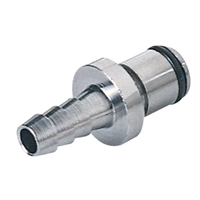 1/4" In-Line Hose Barb NSF-Listed LC Series Chrome-Plated Brass Coupling Insert - Shutoff (Body Sold Separately)