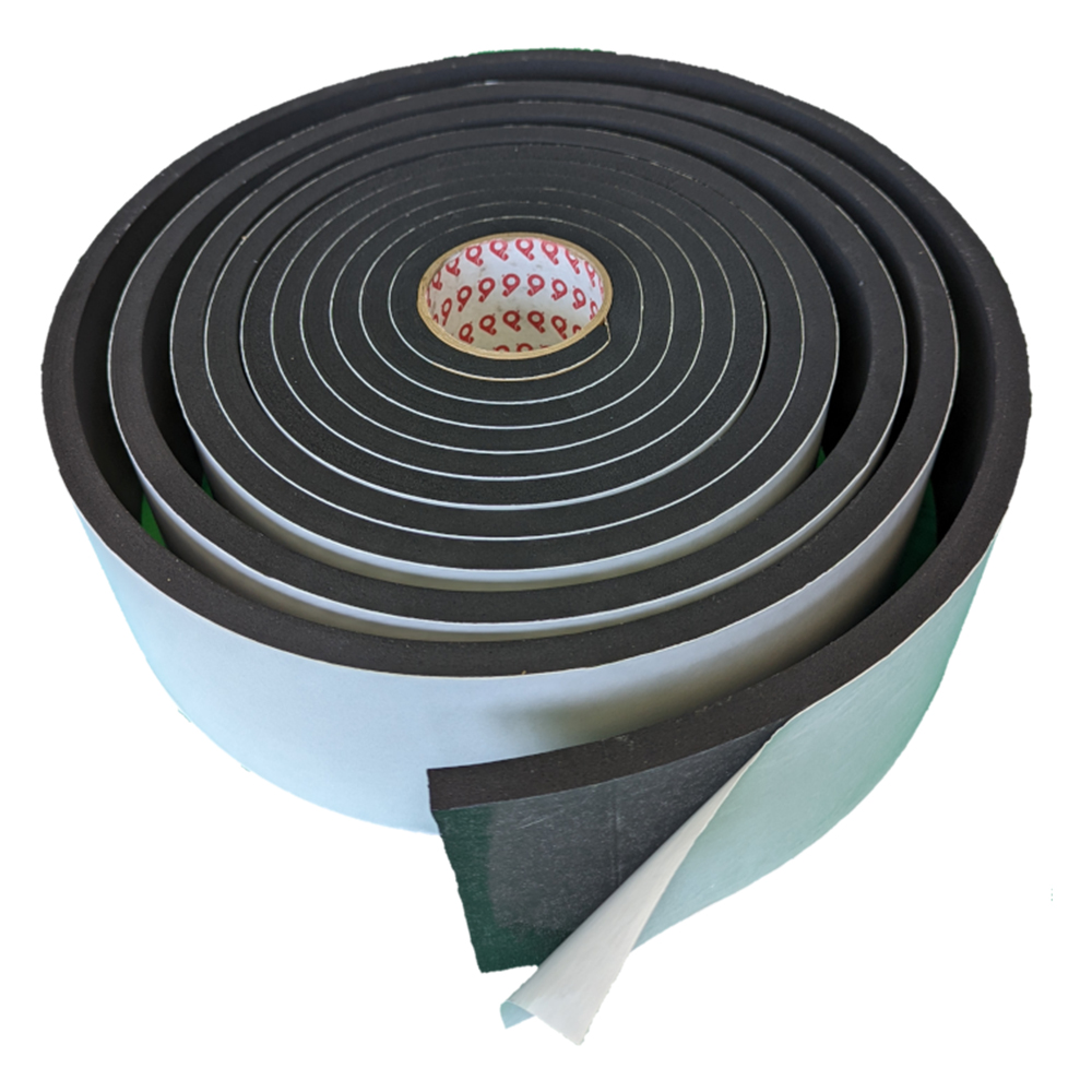 1/2" x 1" Multi-Purpose Black Foam Tape - 25' Roll | U.S. Plastic Corp.