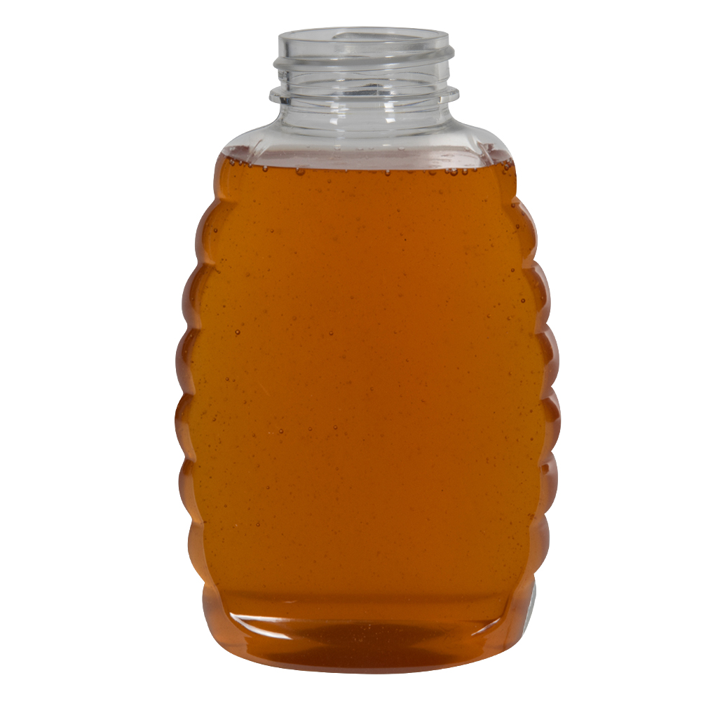 16 oz. (Honey Weight) Clear PET Queenline Bottle with 38/400 Neck  (Cap Sold Separately)