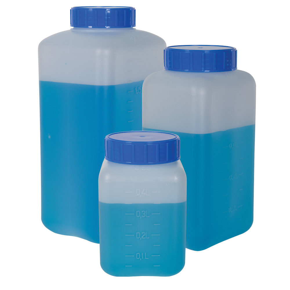 Azlon® Graduated Rectangular Bottles with Caps