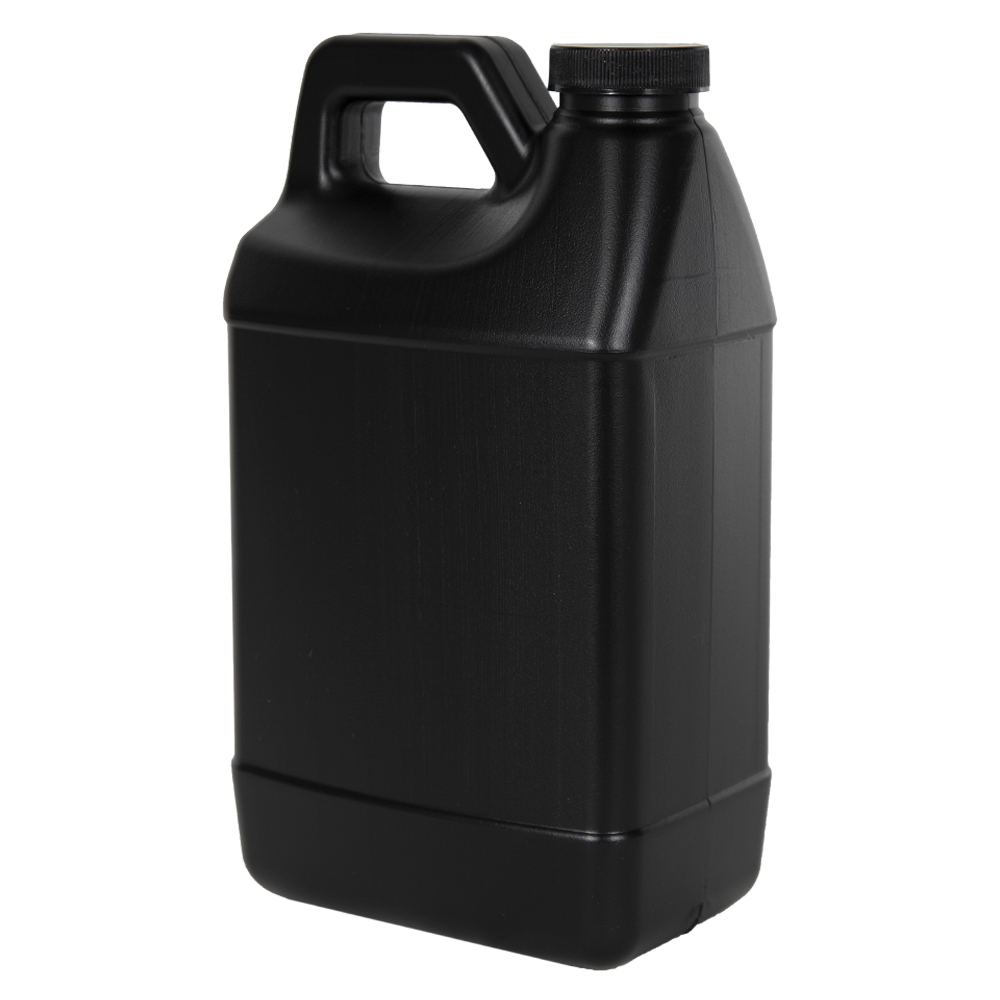 64 oz. Black FStyle Jug with 38/400 Plain Cap U.S. Plastic Corp.