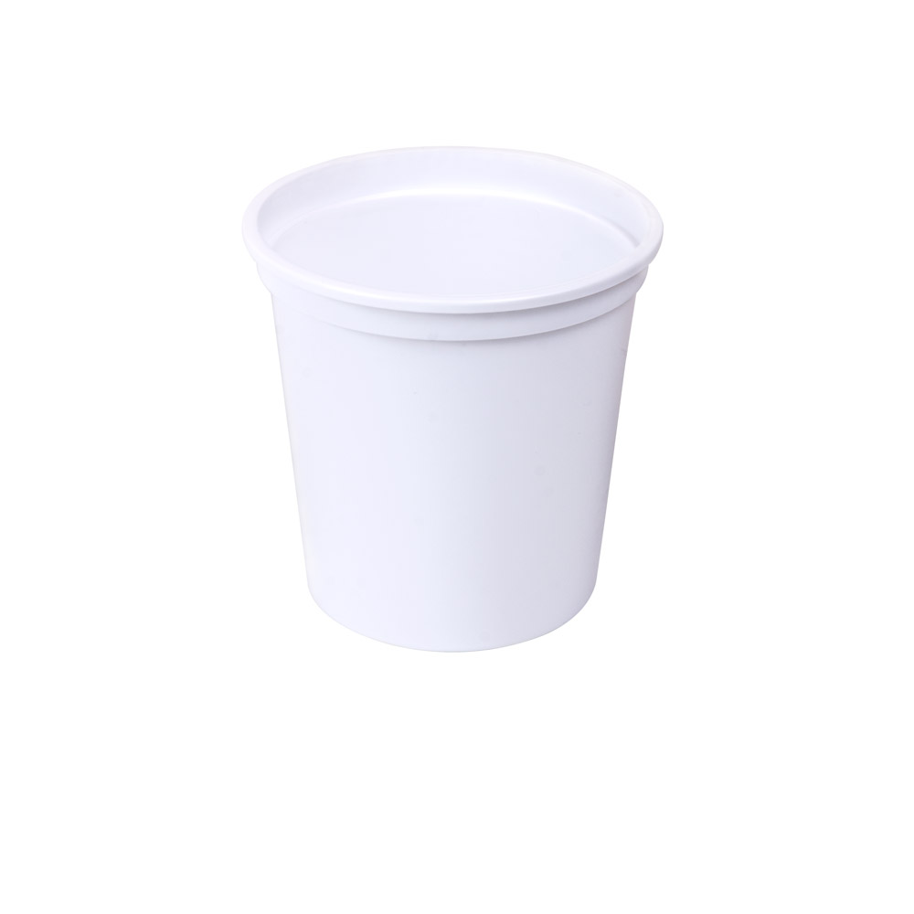 16 oz. White Polypropylene Container - 3.88" Dia. x 4.25" Hgt. (Lid Sold Separately)