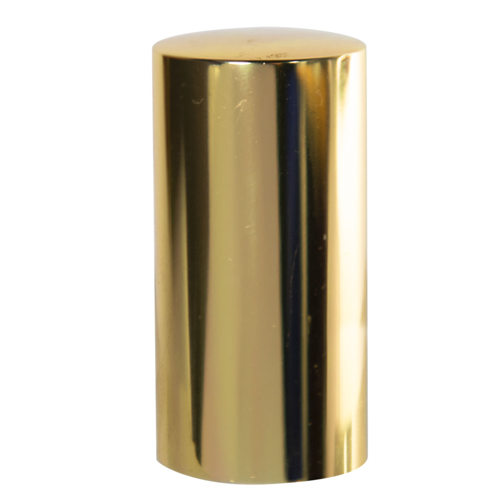 18mm Gold Metal Overcap with Plastic Insert for Metal Finger Sprayer with Smooth Collar