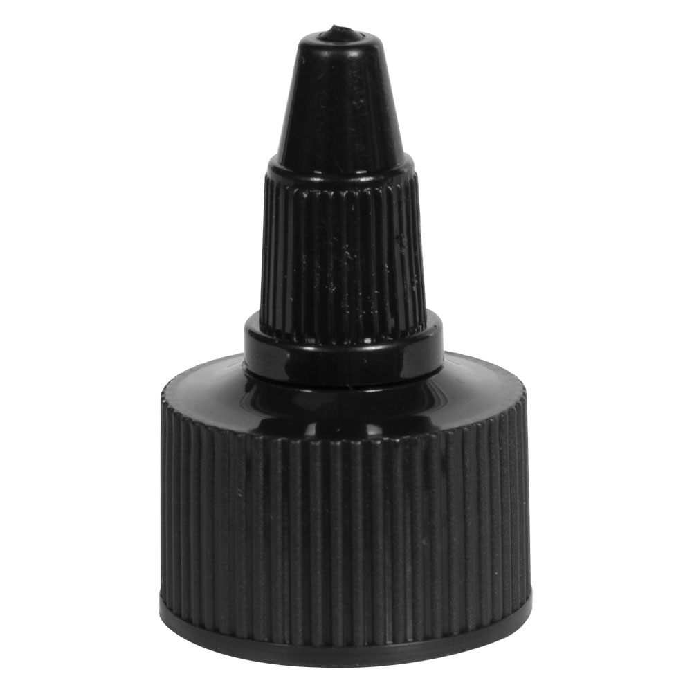 20/410 Black Twist Open/Close Dispensing Caps with Gasket