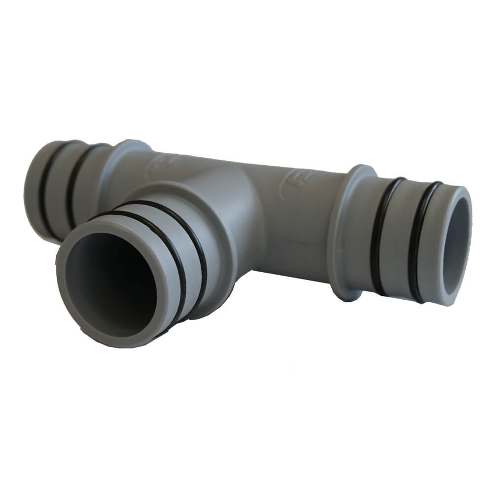 1-1/2" Gray Qwik-Lok™ Tee Fitting
