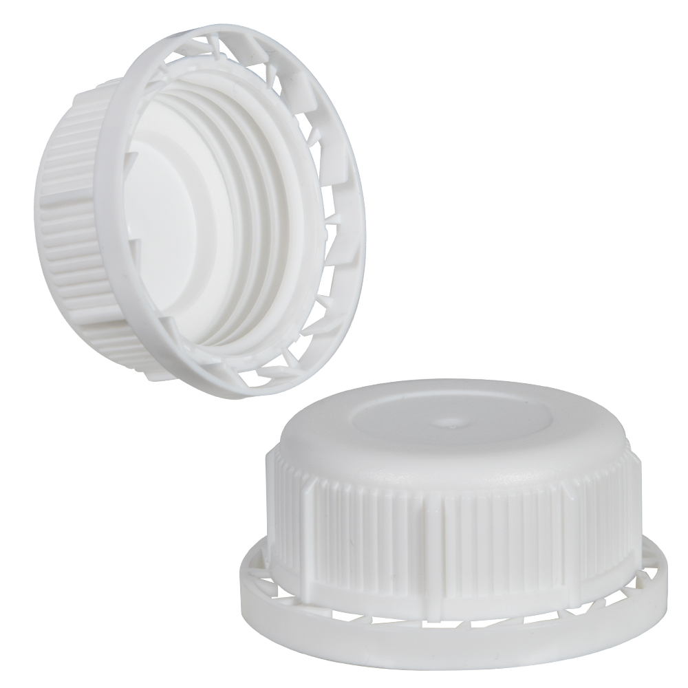 DIN45 White FLUXX® TamperEvident Screw Cap U.S. Plastic Corp.