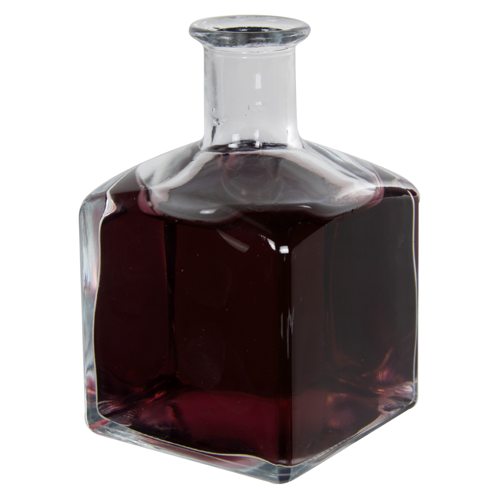 210mL Square Clear Flint Glass Diffuser Bottle - Case of 30