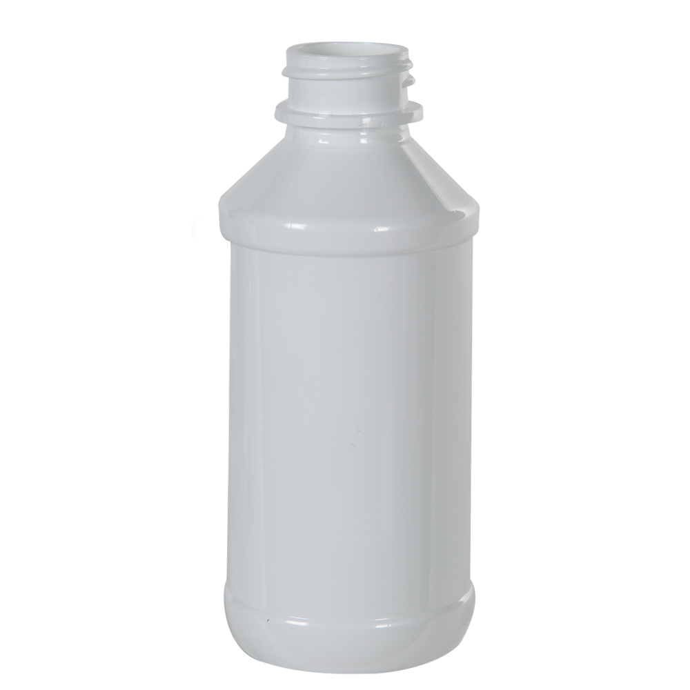 4 oz. Modern Round White PET Bottle with 24/400 Neck (Cap Sold Separately)