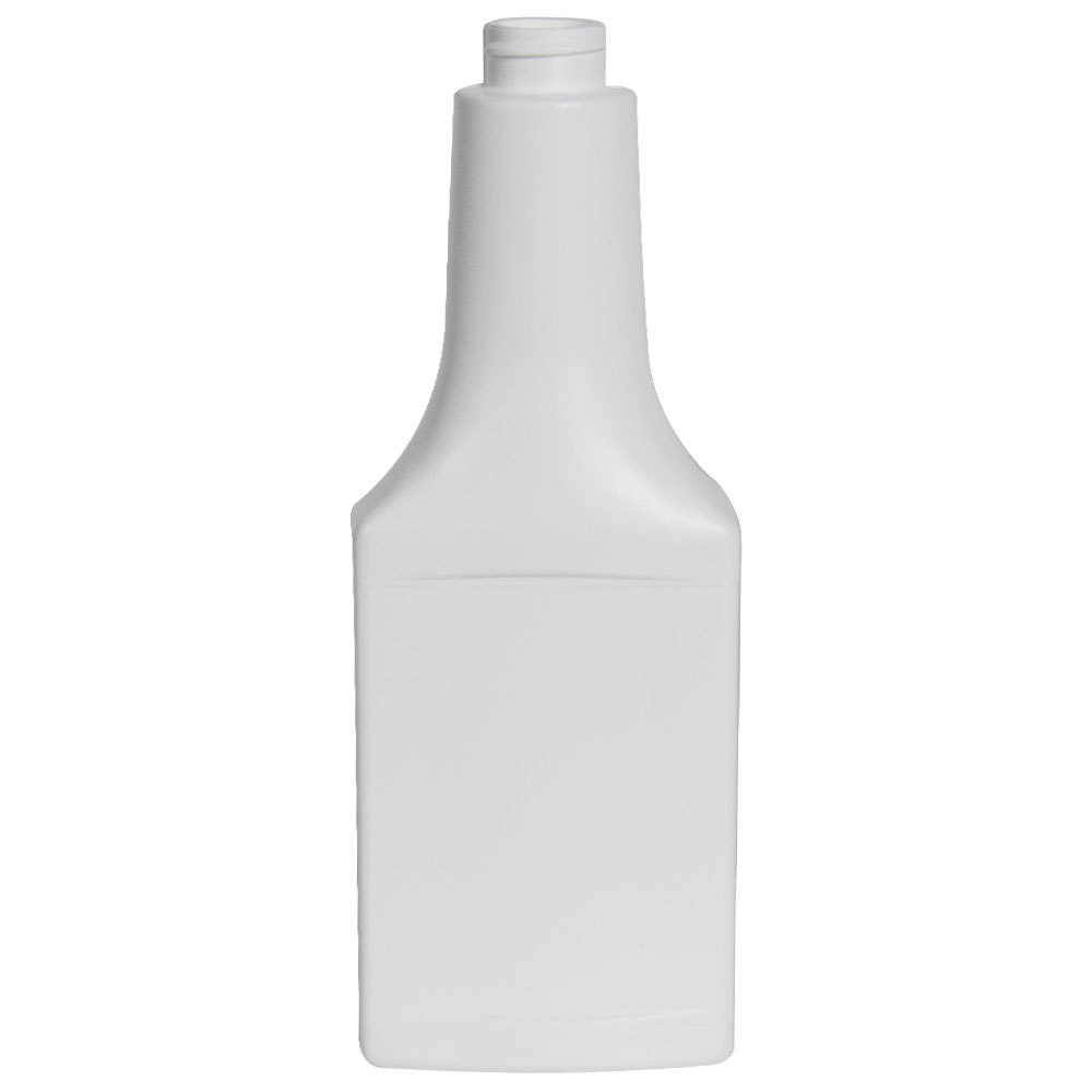 6 oz. Long Neck White HDPE Tall Liberty Oblong Cone Top Bottle with 22/400 Neck (Cap Sold Separately)
