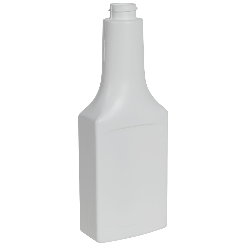 6 oz. Long Neck White HDPE Tall Liberty Oblong Cone Top Bottle with 22/400 Neck (Cap Sold Separately)