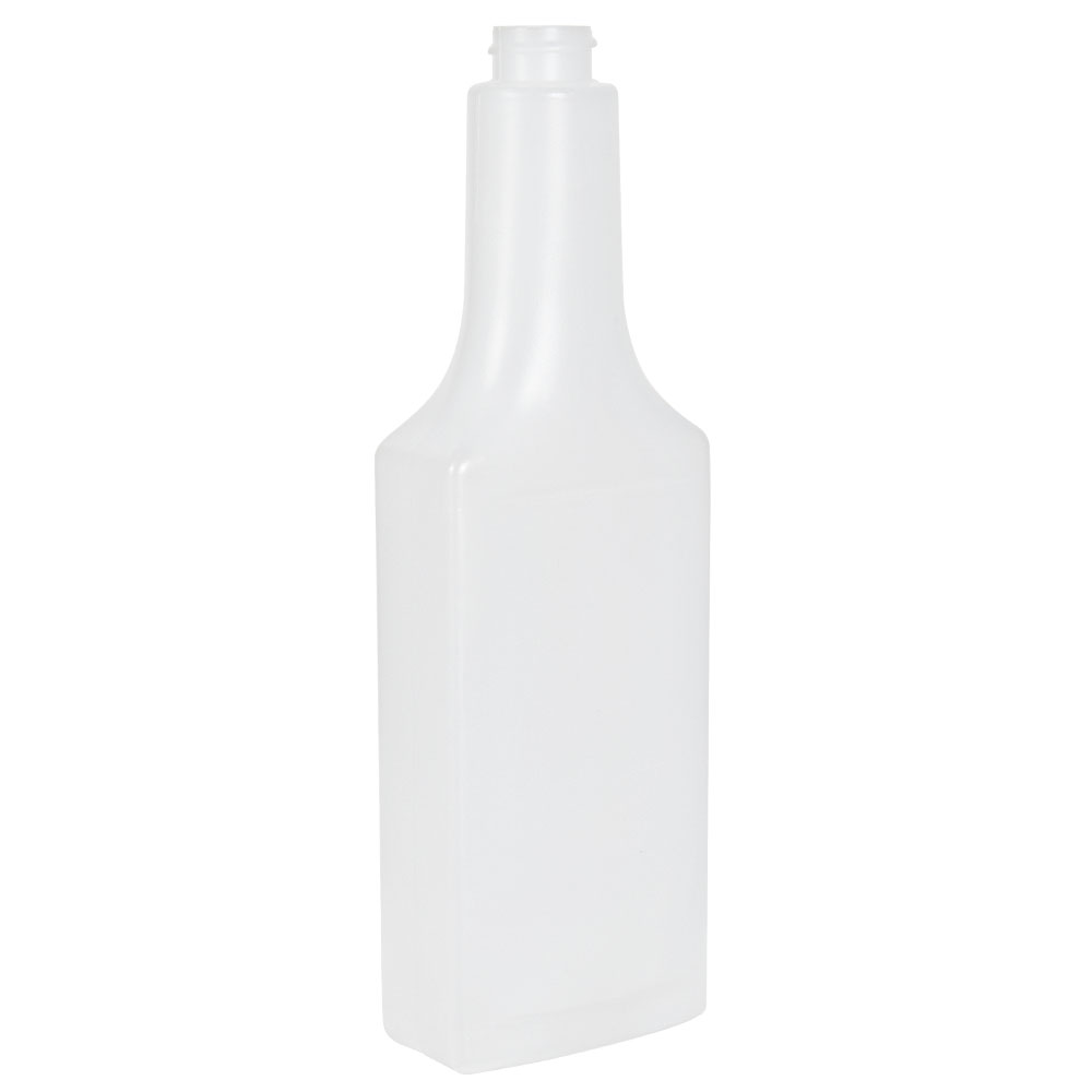 8 oz. Long Neck White HDPE Tall Liberty Oblong Cone Top Bottle with 22/400 Neck (Cap Sold Separately)