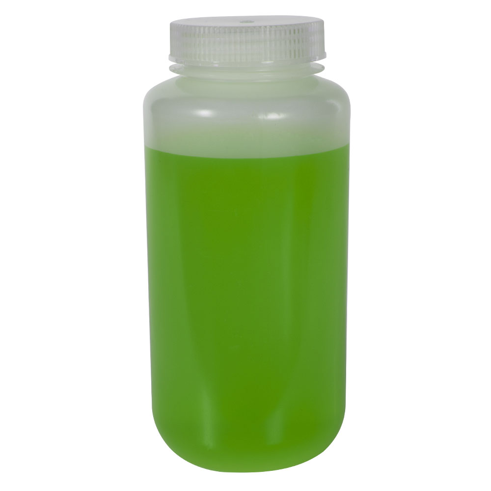 1000mL Diamond® RealSeal™ Natural LDPE Round Wide Mouth Bottle with 63mm Cap