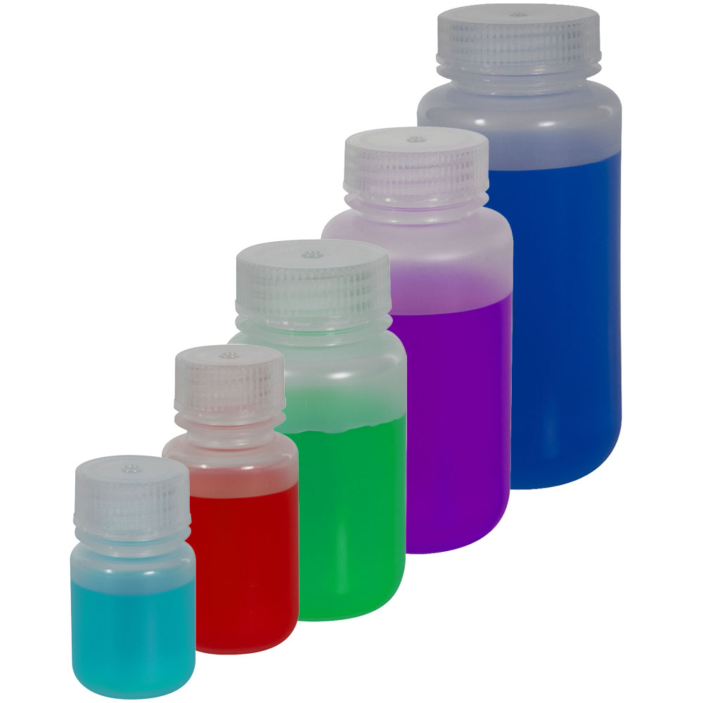 Diamond® RealSeal™ Polypropylene Wide Mouth Bottles with Caps