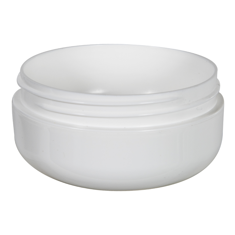 4 oz. White Polypropylene Double-Wall Dome Round Jar with 89/400 Neck (Cap Sold Separately)