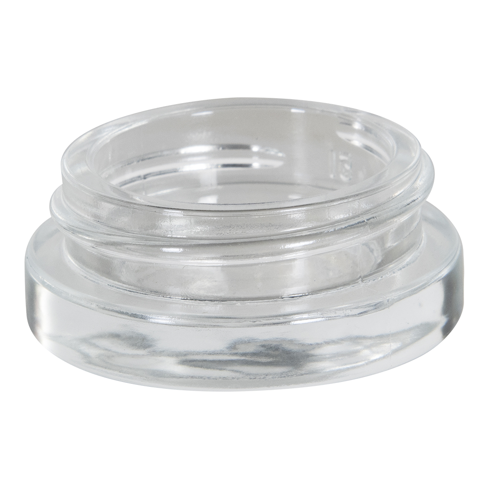 7mL Clear Glass Round Jar with 38/400 Neck (Caps Sold Separately)