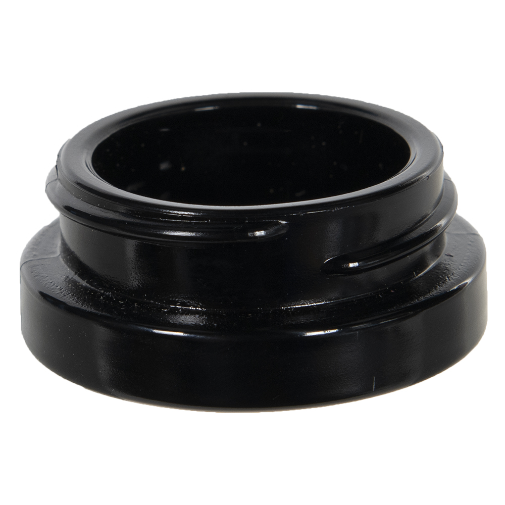 7mL Black Glass Round Jar with 38/400 Neck (Caps Sold Separately)