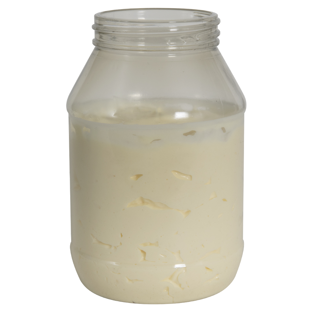 30 oz. Clear PET Round Mayo Jar with 70/470 Neck (Cap Sold Separately