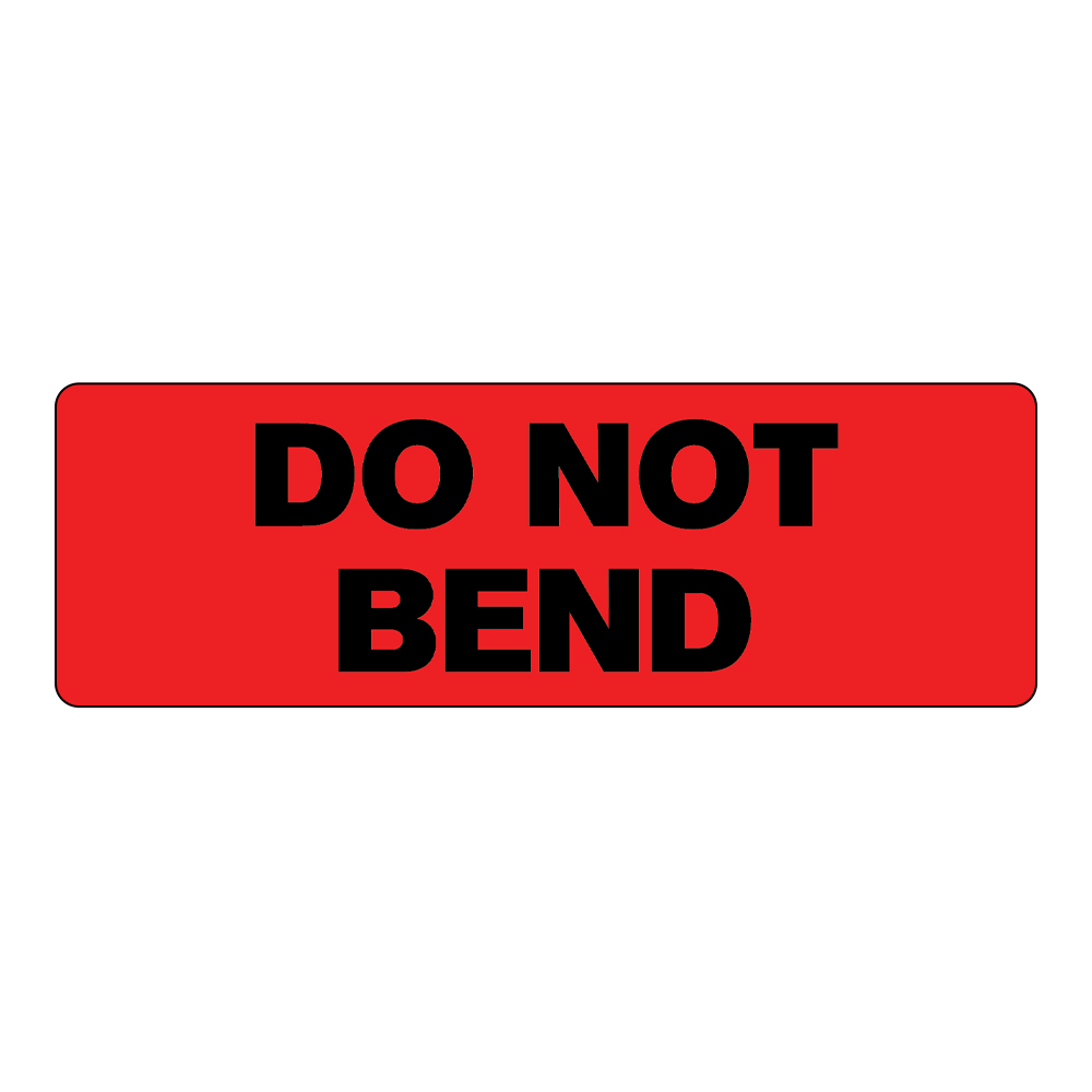 "Do No Bend" Rectangular Labels