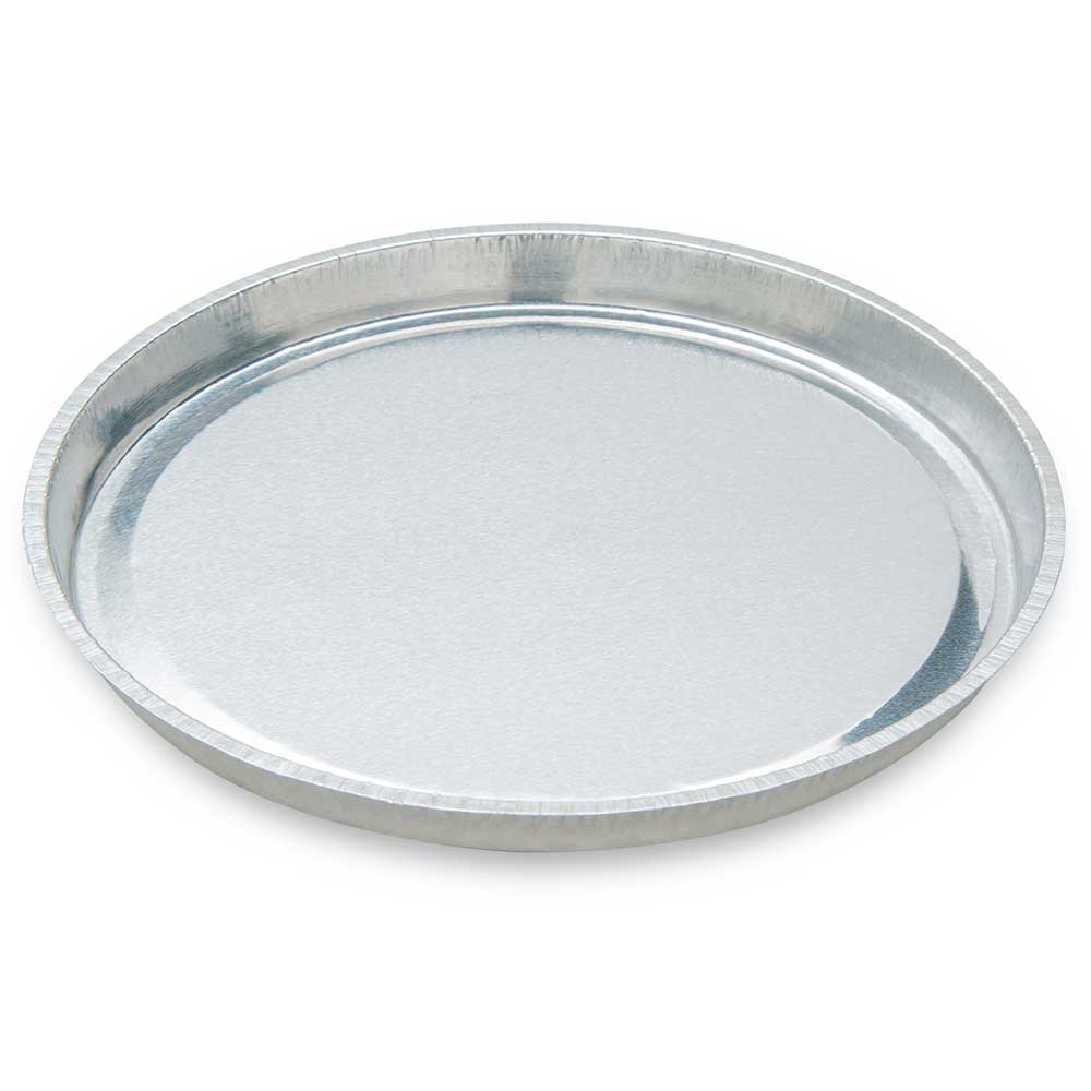 60mL Disposable Aluminum Smooth Round Weighing Pans with Tab & Flanged Lip - 102mm Top Dia.