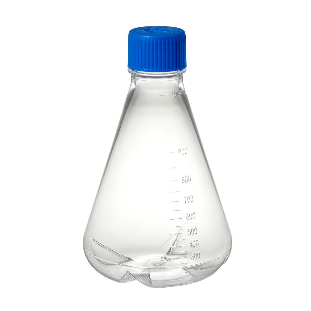 1000mL Sterile Polycarbonate Baffledbottom Shaker Flask with
