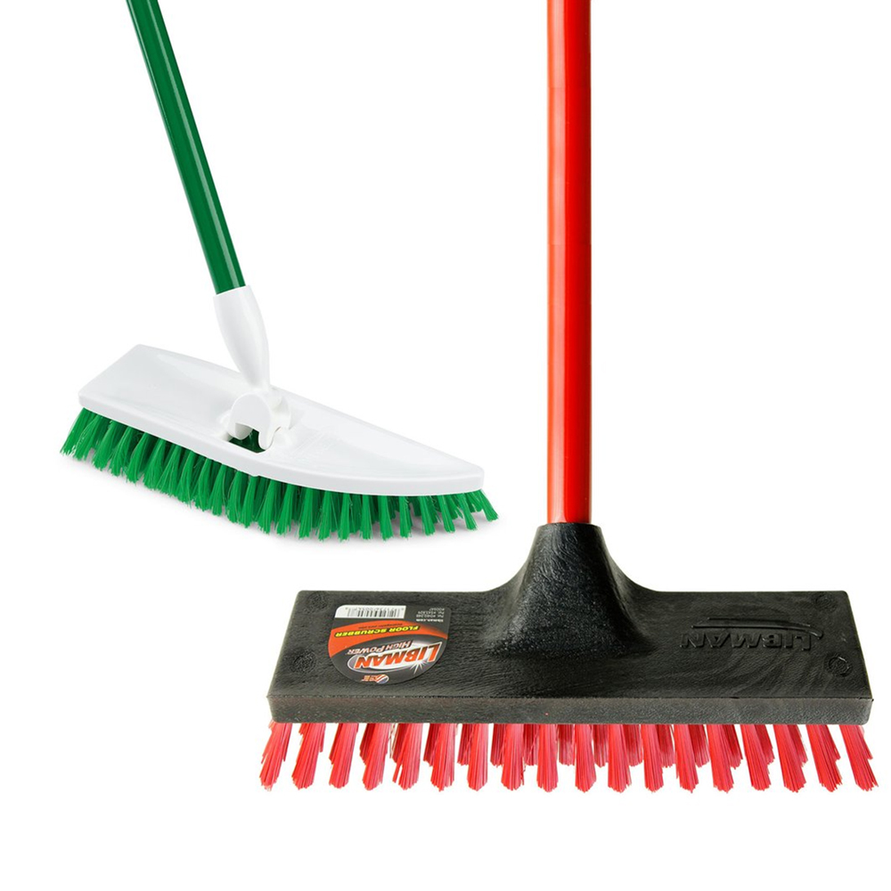Libman® Floor Scrub Brushes with Handles U.S. Plastic Corp.