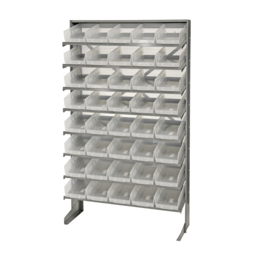 Quantum® Economy Shelf Bins Sloped Shelving Units