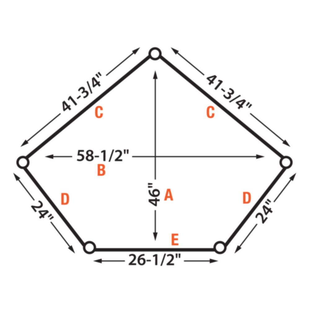 24" W x 42" L Replacement Shelf for Corner Wire Shelving Unit