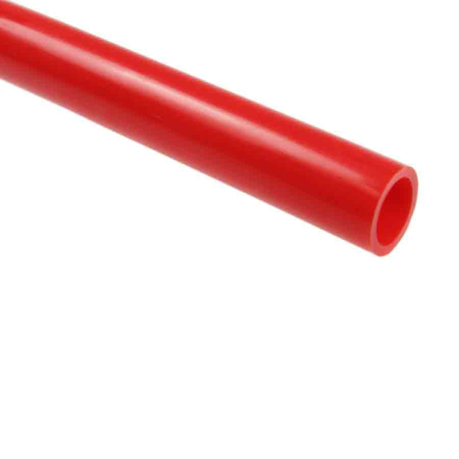 2.4mm ID x 4mm OD x 0.8mm Wall Red 95A Ether-Based Polyurethane Tubing