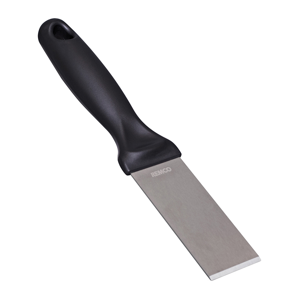 Vikan® Stainless Steel Scraper with Black Polypropylene Handle & 1-1/2" Blade
