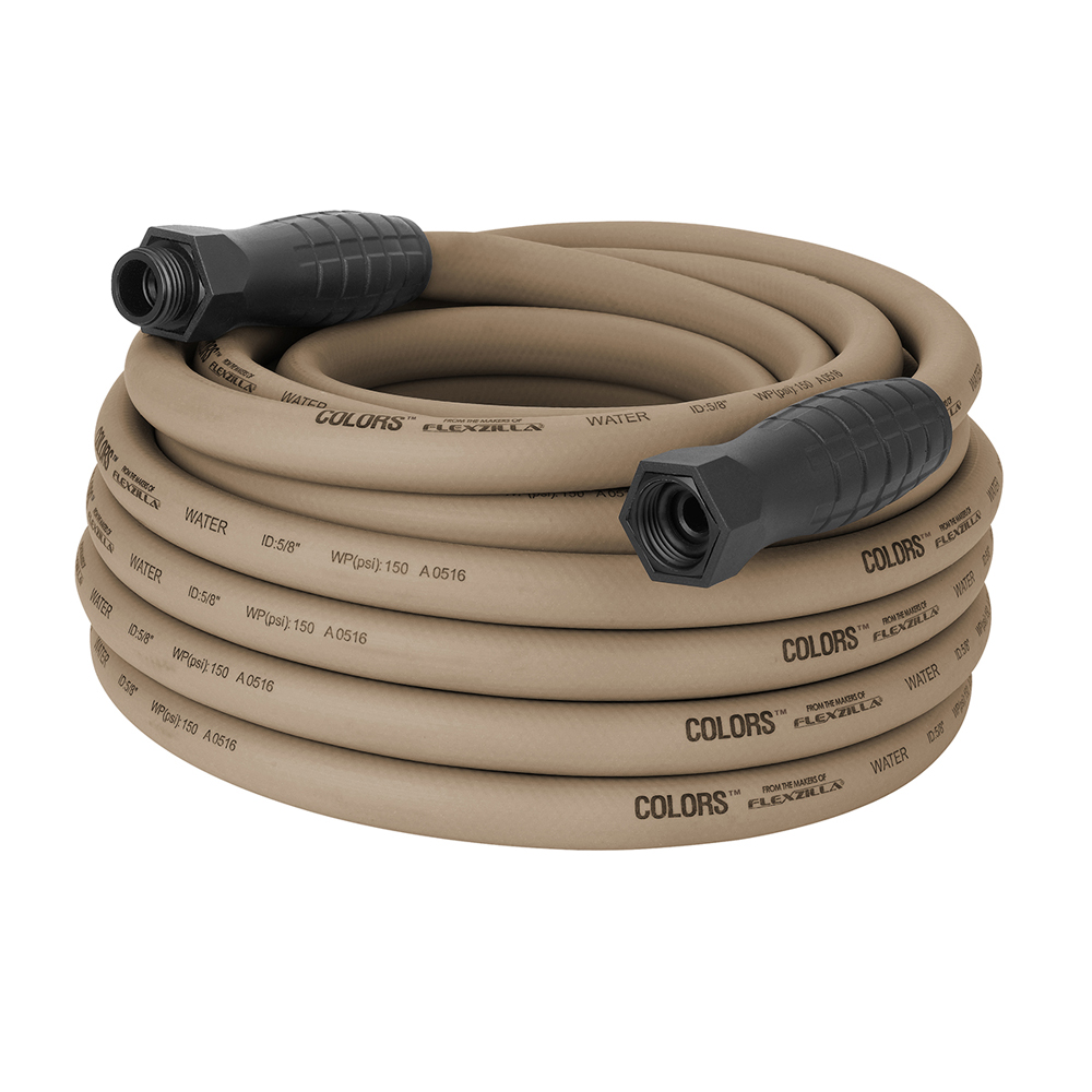 5/8" ID x 50' L Brown Mulch Flexzilla® Colors™ SwivelGrip® Garden Hose Assembly