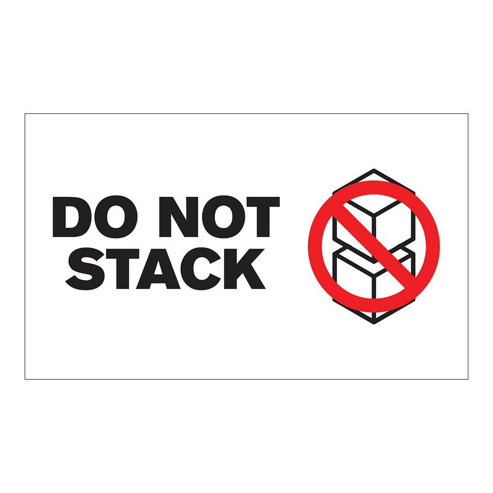 "Do Not Stack" Rectangular Labels