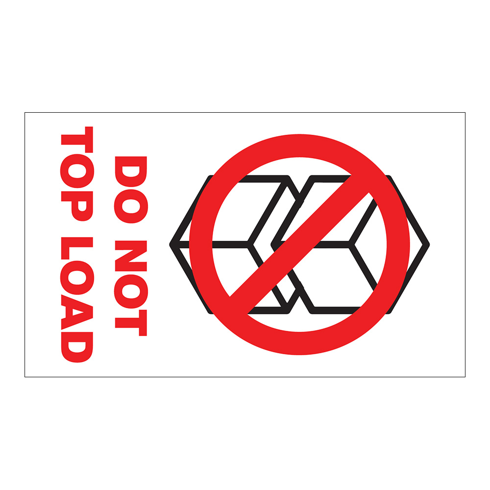 "Do Not Stack" Rectangular Labels