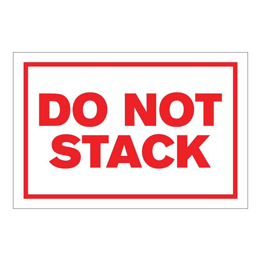 "Do Not Stack" Rectangular Labels