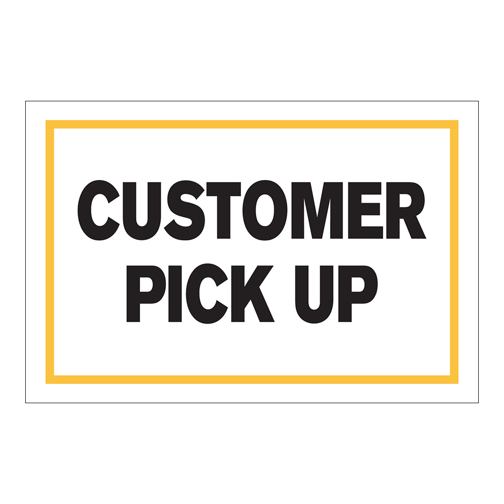 "Customer Pick Up" Rectangular Labels