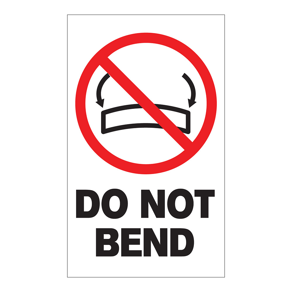 "Do No Bend" Rectangular Labels