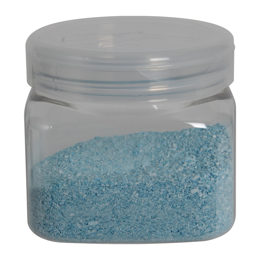 16 oz. Clear PET Firenze Square Jar with 89/400 Natural Snap-Top Cap