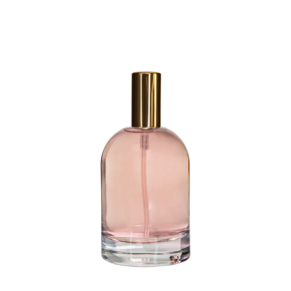 Round & Square Glass Bottles with Metal Finger Sprayers with Smooth Collars & Overcaps