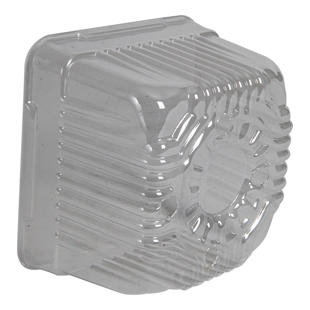 1 Pint Clear Polystyrene Square Open-Top Vented Produce Tray - Case of 1000
