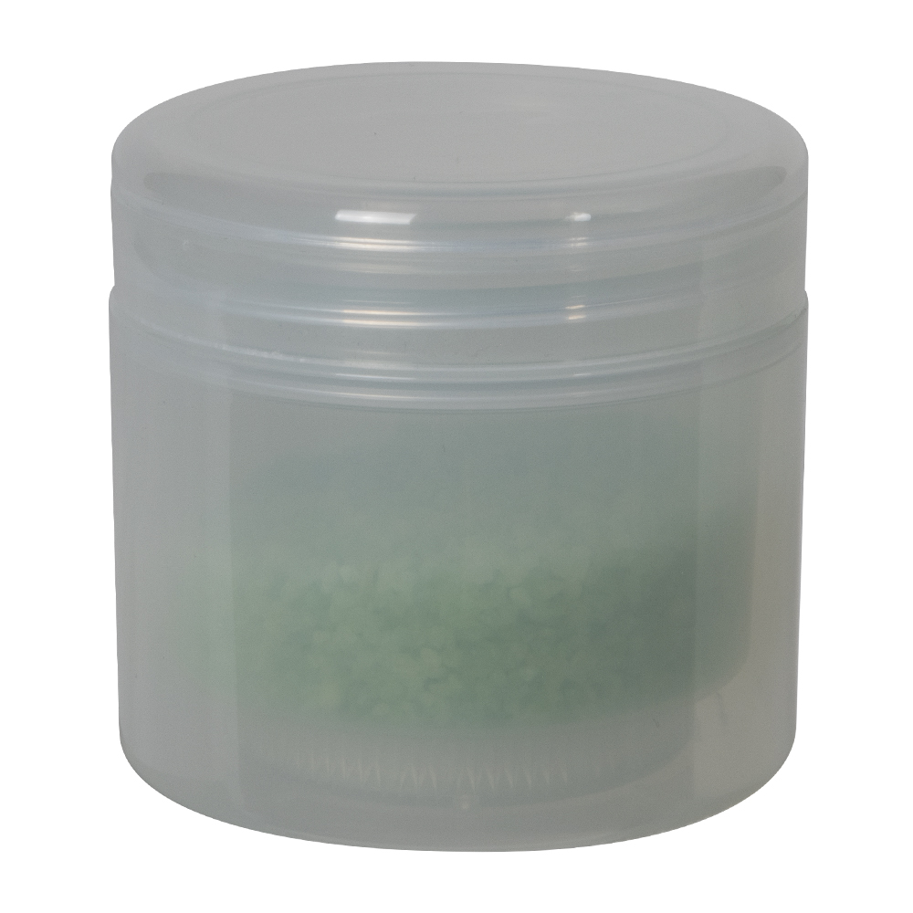 4 oz. Natural Polypropylene Straight-Sided Double-Walled Round Jar with 70/400 Natural Snap-Top Cap