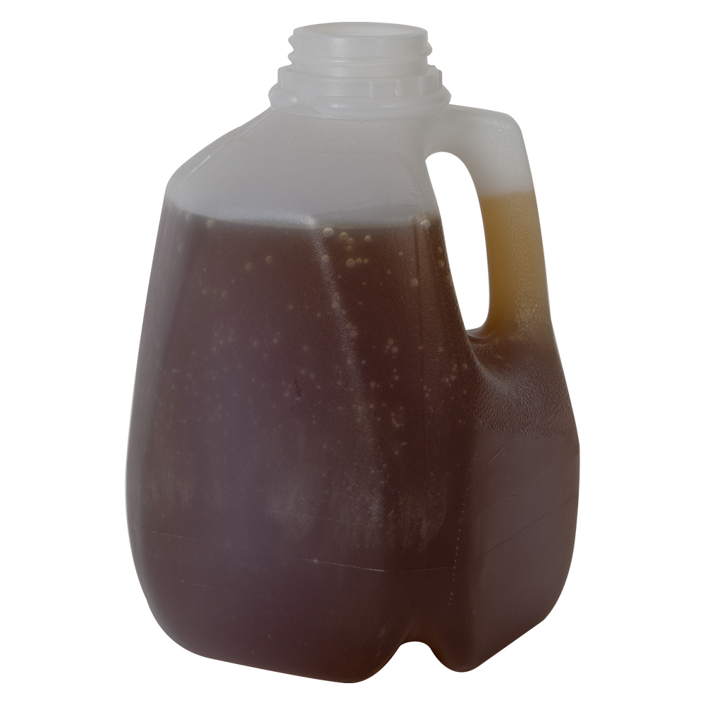 3 lbs. (Honey Weight) Natural HDPE Squat Square Honey Jug with 38/400 Neck (Cap sold Separately)