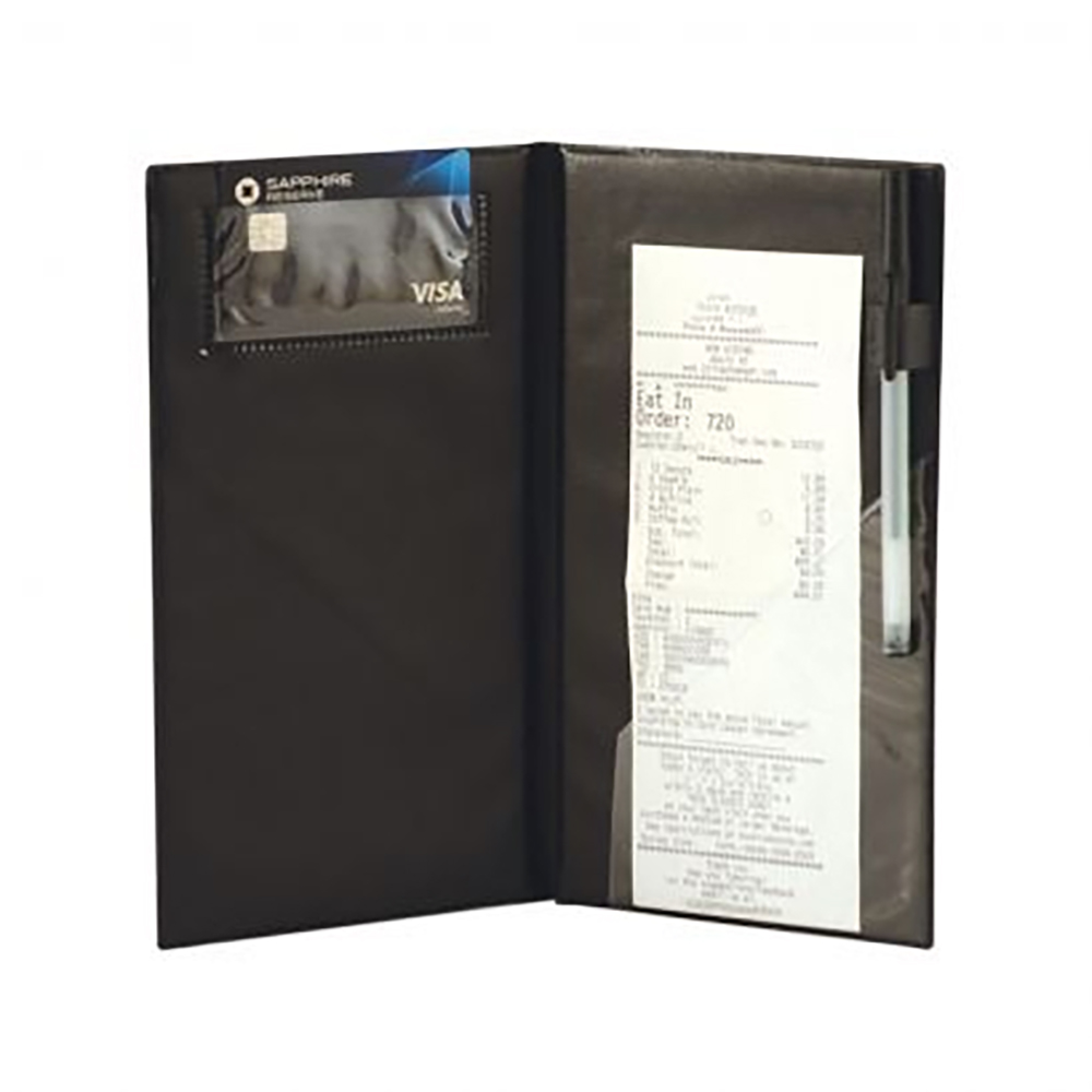 Faux Leather Guest Check Holder