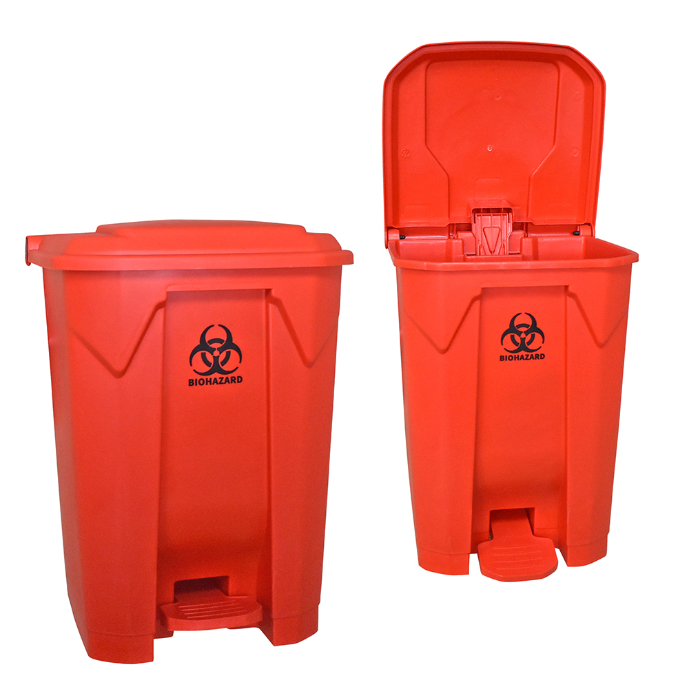 60箱　MAMI 13 Gallon Red BowTie™ Biohazard Waste Bin with Foot Pedal | U.S.
