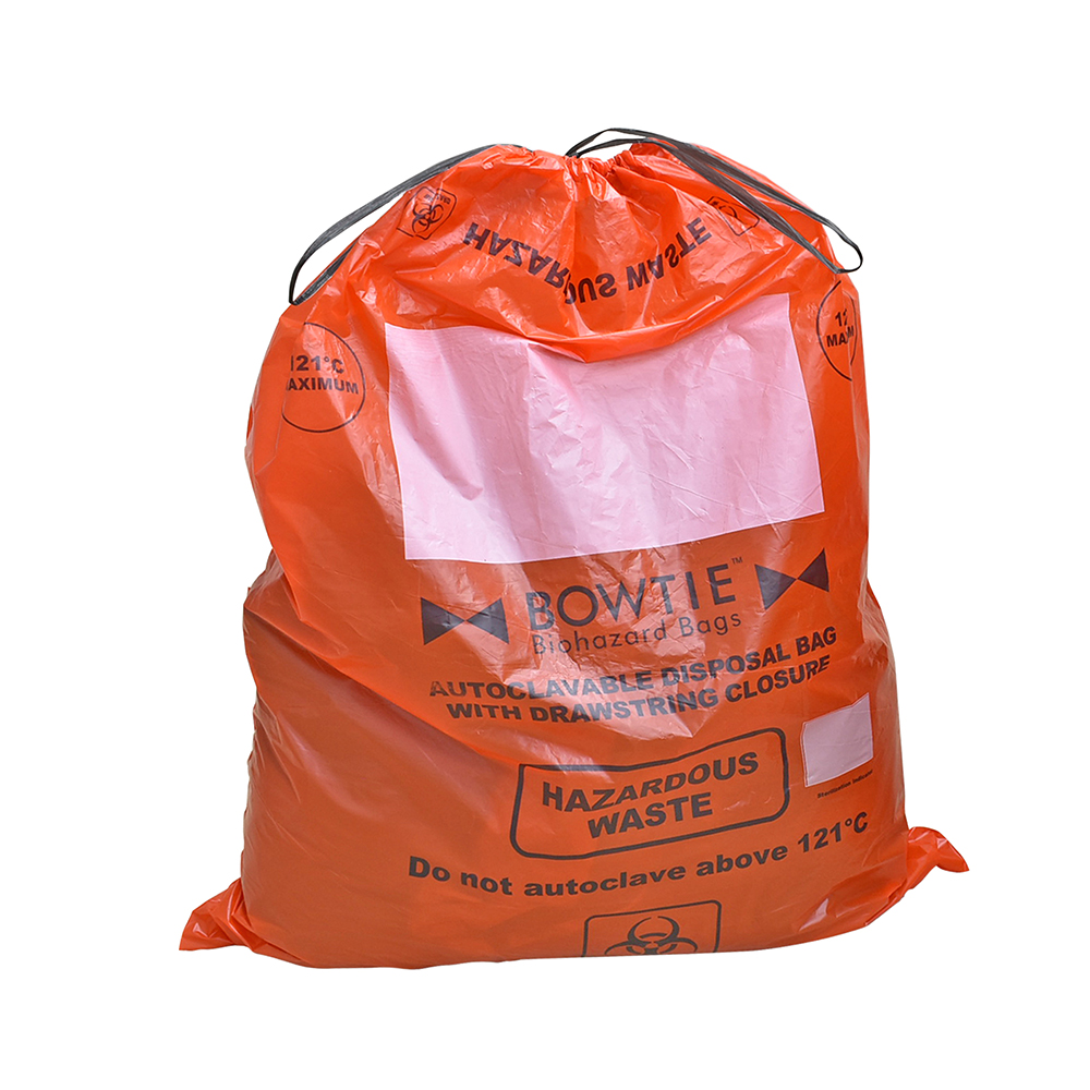 30 Gallon Red BowTie™ Biohazard Bags - 33" W x 41" L x 2.25 mil Thick (Case of 100)