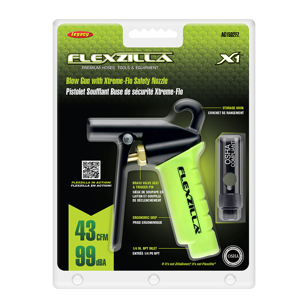 Flexzilla® X1™ Blow Gun with Xtreme-Flo Safety Nozzle