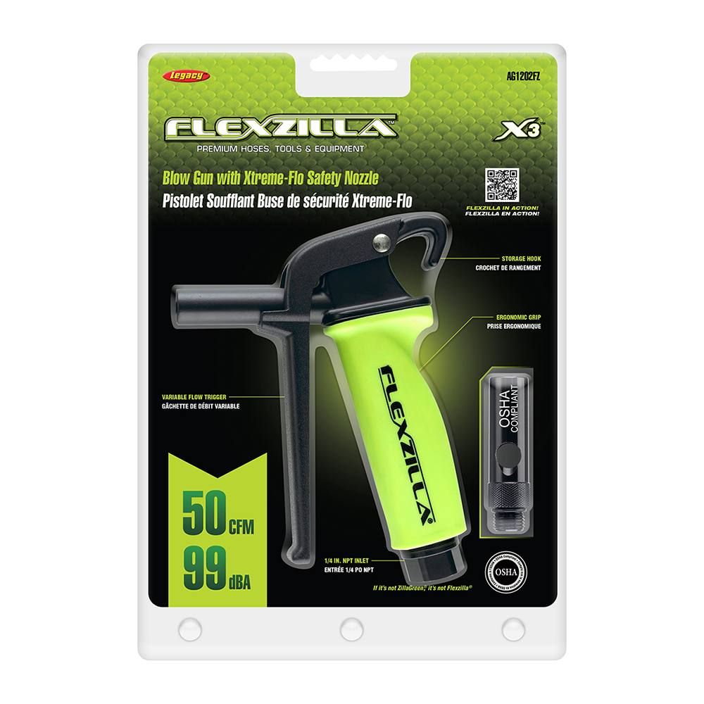 Flexzilla® X3™ Blow Gun with Xtreme-Flo Safety Nozzle